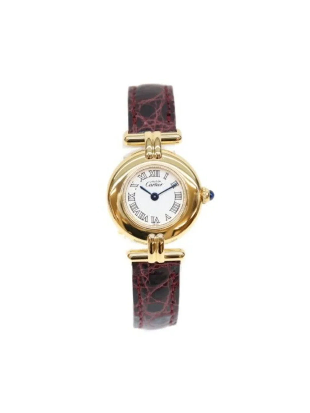 Cartier Must Colise Vermeil SM White Roman Dial Leather Quartz
